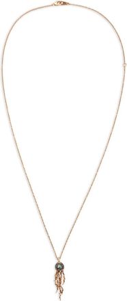 Bibi van der Velden Collana Jellyfish in oro rosa 18 carati con perle e diamanti