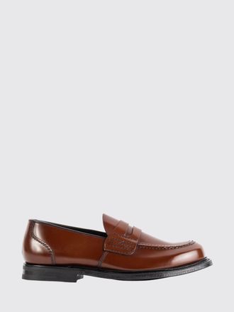 Churchs Penny Loafers in Brushed Leather with Leather and Rubber Sole