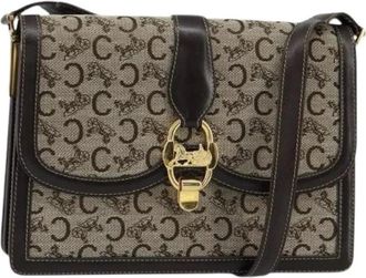 Celine Pre-owned Shoulder Bags, female, Brown, Size: ONE SIZE Pre-owned Canvas Shoulder Bag