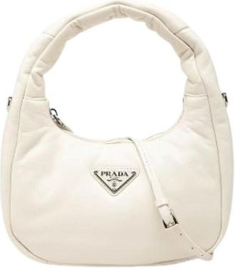 Prada Pre-owned Vintage Satchel - Dames - Vintage Schoudertas - Wit - ONE Size - Leer - Vintage
