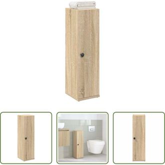 vidaXL Mobile da bagno - Mobile da Bagno con Portarotolo Rovere Sonoma 20,5x22x72 cm
