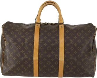 Louis Vuitton Pre-owned Weekend Bags, female, Brown, Size: ONE SIZE Pre-owned Keepall Travel Bag