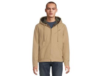 Rvca Sonora Hooded Jacket Mens Jacket Khaki : 2XL, Canvas/Cotton/Taffeta