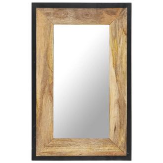 vidaXL Espejo De Madera Maciza De Mango 80x50 Cm Vidaxl
