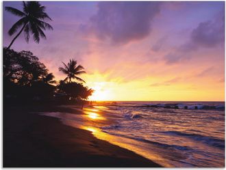Artland Wandbild »Tropischer Strand« Sonnenaufgang & -untergang 1 Stk. tlg. als Alubild, Outdoorbild, Leinwandbild, Poster, Wandaufkleber
