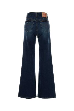 Lois Womens Stretch Denim Lindsay Wide-Leg Jeans Nightrider