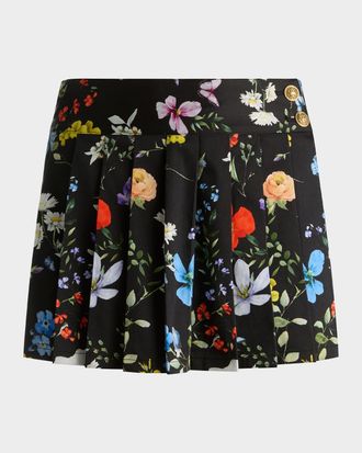 Alice & Olivia Noah Pleated Mini Skirt