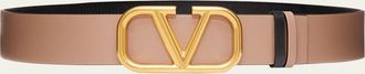 Valentino Garavani VLogo Leather Belt, 40mm