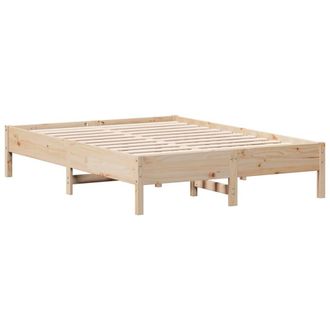 vidaXL Estructura De Cama Sin Colch&oacute;n Madera Maciza De Pino 120x190 Cm Vidaxl