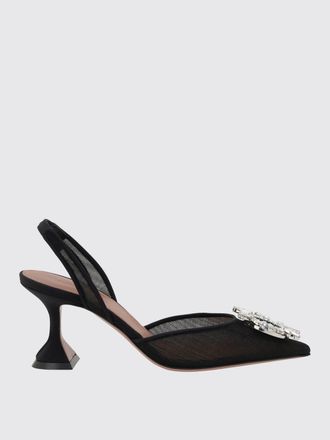 Amina Muaddi Slingback Begum Amina Muaddi in nylon a rete con fibbia gioiello