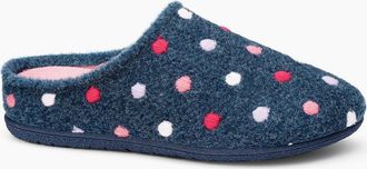 Hotter Womens Dotty Womens Slippers - Navy - Size: 4