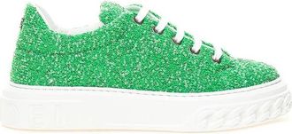 Casadei Emerald Elegance leren sneakers - Dames - Sneakers - Groen - 41 EU - Leer - Schoenen