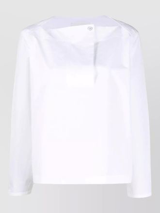 Jil Sander long sleeve boxy top straight hem buttons