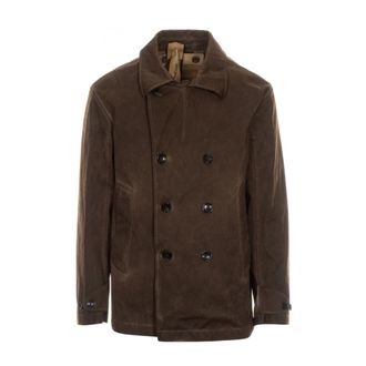 Ten c Peacoat Terra di Siena - Heren - Mantel - Bruin - M - Katoen - Jassen