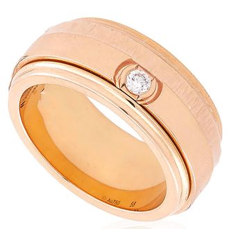 Piaget Possession 18k Rose Gold Diamond Ring, Size 51