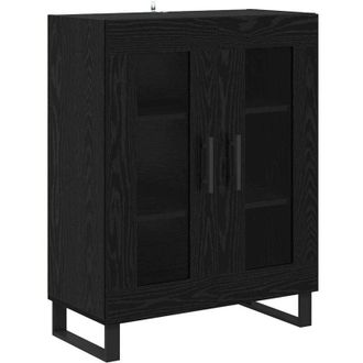 vidaXL Sideboard Black Oak 69.5 x 34 x 90 cm Engineered Wood vidaXL