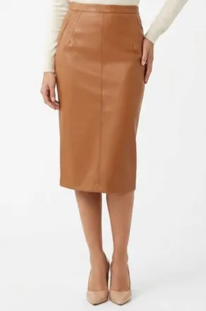 N&deg;21 Tailored Midi Skirt In Brown