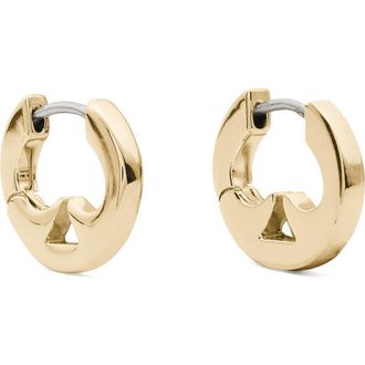 Kate Spade New York everyday spade cutout huggie hoop earrings in Gold at Nordstrom