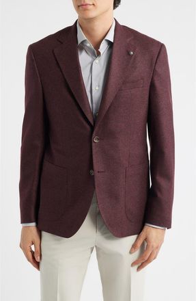 Jack Victor Darwin Burgundy COMFORTWEAR Knit Cashmere Sport Coat at Nordstrom, Size 38 Regular