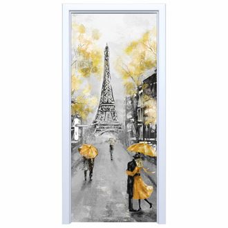 OEM Adhesivo De Tela Para Puerta Con Imagen De La Torre Eiffel 487pd