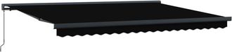 vidaXL Toldo Retr&aacute;ctil Negro 4 X 3 M Lona Y Aluminio Vidaxl