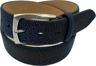 Paolo Vitale Exclusieve Riem - unisex - Riemen - Blauw - 90 CM - Leer - Accessoires