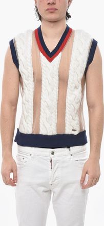 Dsquared2 Maglia Senza Maniche con Dettagli in Mesh Dsquared2