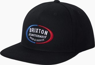 Brixton Mens Brixton Mens Rhett Snapback Baseball Cap - Black - Size: ONE size