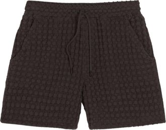 OAS Waffle Katoen Shorts - Heren - Korte Broeken - Bruin - L - Katoen - Korte Broeken