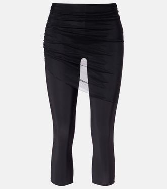 Nensi Dojaka Cropped tulle-trimmed leggings