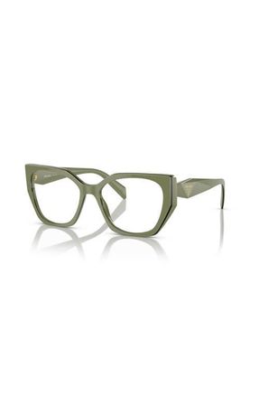 Prada 54mm Irregular optical glasses in Green at Nordstrom