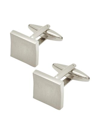 Lindenmann Manschettenknöpfe mit matter Oberfläche in Silber, Größe 1