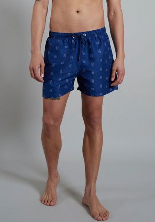 Ceceba Badeshorts CECEBA, Herren, Gr. 8 (XXL), N-Gr, blau, Popeline, Obermaterial: 100% Polyester. Innenslip: 100% Polyester, gemustert, Badehosen Badeshorts