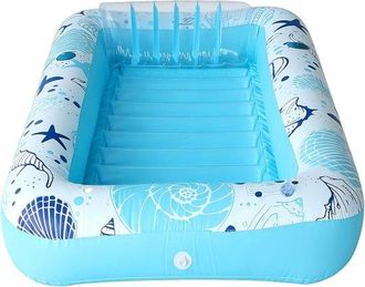 No Brand Tumbona Hinchable - Cama Hinchable Para Tomar El Sol - Relax Veraniego - Con Portavasos - 185 X 115 Cm - Azul