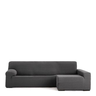 Eysa Funda de sof&aacute; chaise longue derecha gris oscuro 250 - 360 cm