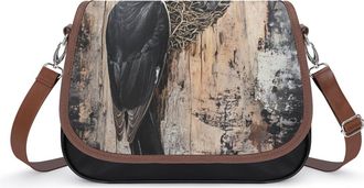 Generic Pileated Woodpecker Small Womens Crossbody Bags Shoulder Handbag with Adjustable Strap for Travel