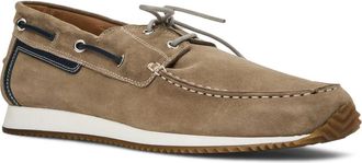 Aquatalia Lido Boat Sneaker in Sand Suede at Nordstrom, Size 10.5