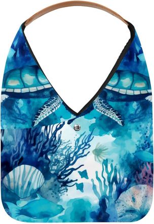 Generic Sea Turtle Reusable Lightweight Grocery Bags - Foldable Into Compact Pouch, Washable & Sturdy, Multipurpose for Shopping and Travel