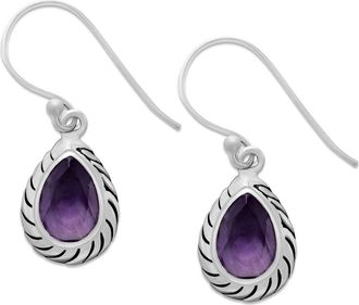 Samuel B. Pear Cut Drop Earrings in Purple at Nordstrom Rack