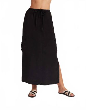 Bella Dahl Goldie Pocket Cargo Skirt In Black