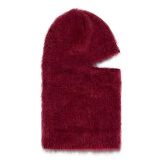 Alberta Ferretti Balaclava - Dames - Hoeden - Rood - ONE Size - Wol - Accessoires