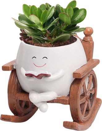 OEM Macetas Con Cara Mecedora, Macetas Con Cara Sonriente, Macetas Para Suculentas Con Orificios De Drenaje, Mecedora, Macetas Para Suculentas, Macetas De