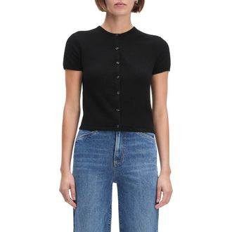 Favorite Daughter The 9 to 5 Cashmere Cardigan in Black at Nordstrom, Size Large