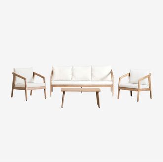 Sklum Conjunto De Sal&oacute;n En Madera De Acacia Kaela Sklum