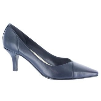 Easy Street Womens Easy Street Chiffon Pumps Blue Pointed Toe Kitten Heel HAWK824