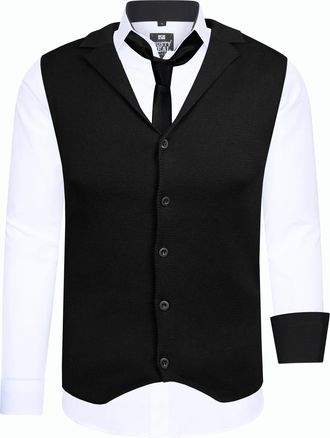 Rusty Neal Set van 3 overhemden met vest en stropdas