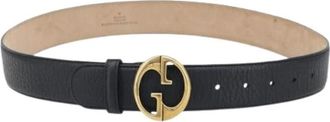 Gucci Pre-owned Vintage Leren Riem - Dames - Vintage Accessoires - Zwart - ONE Size - Leer - Vintage