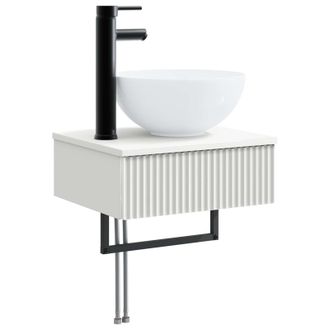 vidaXL Lavabo De Lavado Montado En La Pared Blanco 40 X 35 X 39 Cm Vidaxl