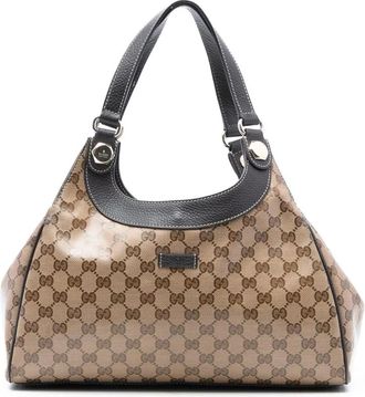 Gucci Pre-owned Tote Bags, female, Brown, Size: ONE SIZE Pre-owned Stylish Patterned Hobo Bag