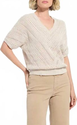 Lyss&eacute; Francesca Dolman Sleeve Sweater In Ecru/khaki